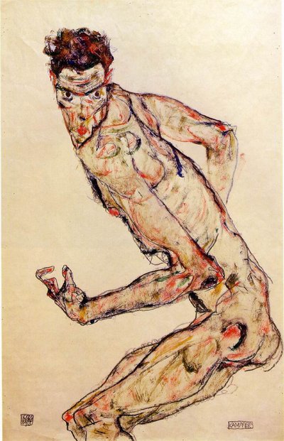 Der Kämpfer, 1913 von Egon Schiele